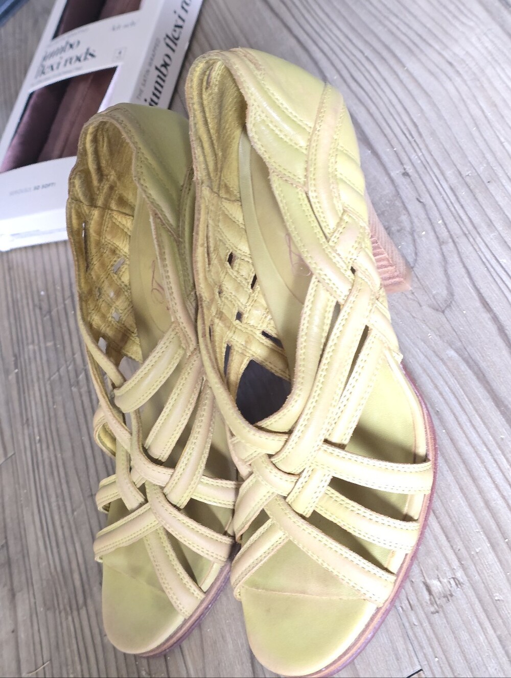 Ted Baker Women's Strappy Braided Sandals in Light Yellow/Green